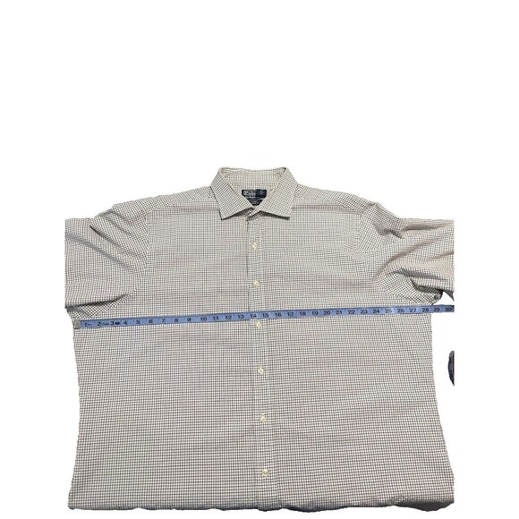 MENS POLO RALPH LAUREN REGENT CLASSIC FIT WHITE CHECK L/S DRESS SHIRT 18 XXL - Picture 6 of 11